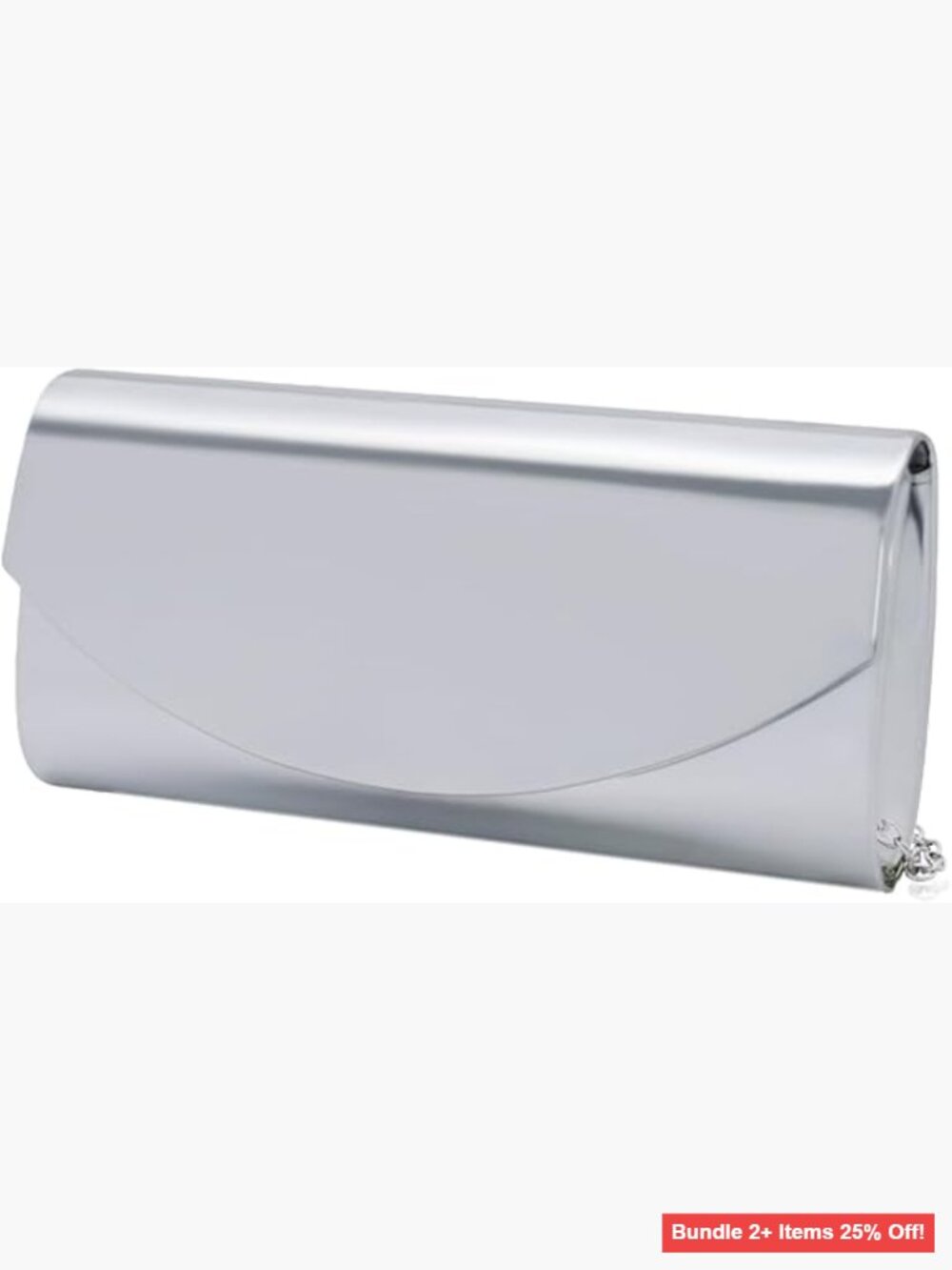 Vegan Leather Clutch Purse with Detachable Chain for Formal Events